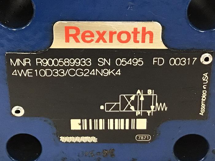 Used REXROTH 4WE10D33/CG24N9K4