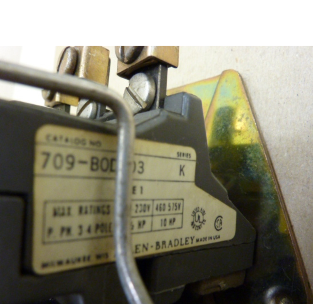 Used ALLEN BRADLEY Motor Starter Size 1 709-BOD103 SER K USED