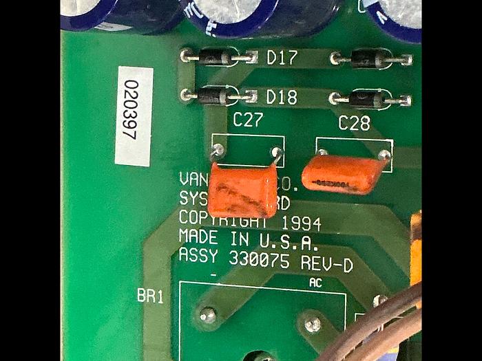 Used VAN DORN ASSY 330075 REV-D