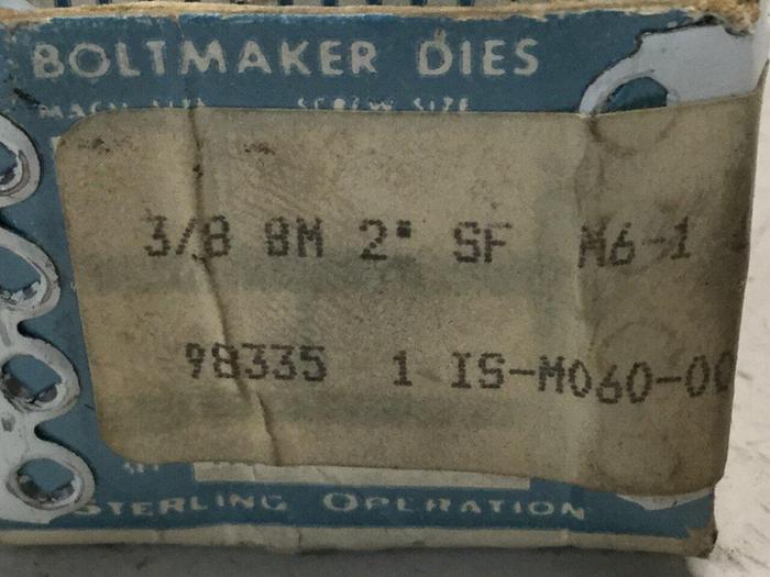 STERLING DIE Boltmaker Die 2 Piece Set IS-M060-000XB3164 #110163