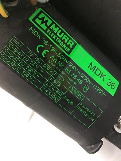 Used MURR ELEKTRONIK Power Supply MDK 36 #124552