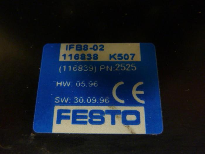 Used FESTO Control Block / Valve Terminal IFB8-02 #52777