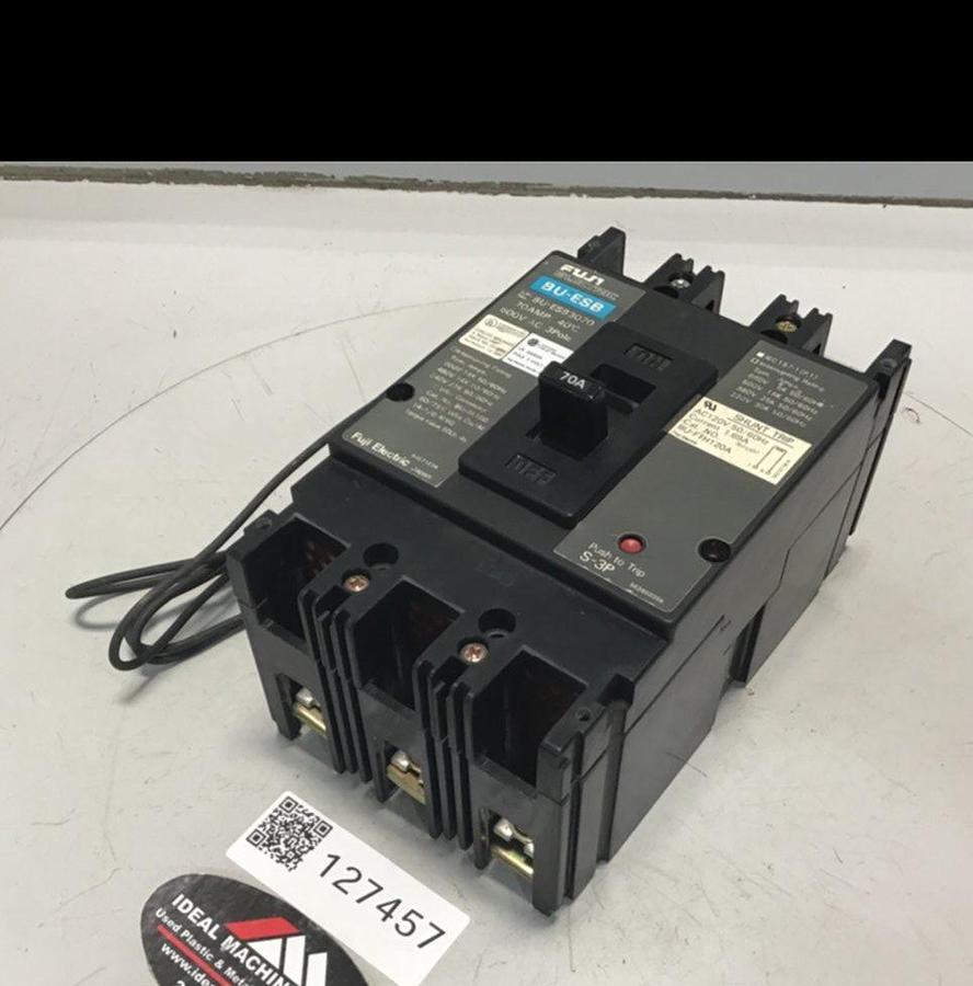 Used FUJI ELECTRIC 70 Amp Circuit Breaker BU-ESB3070 USED
