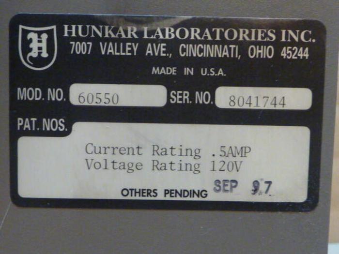Used HUNKAR LABS Control Panel 60550 Used