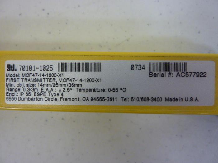 Used STI Light Curtain Transmitter MCF47-14-1200-X1 USED