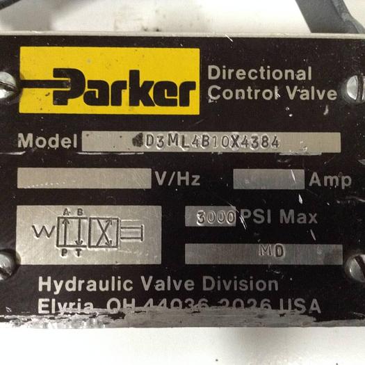 Used PARKER Directional Control Valve D3ML4B10X4384 #89844