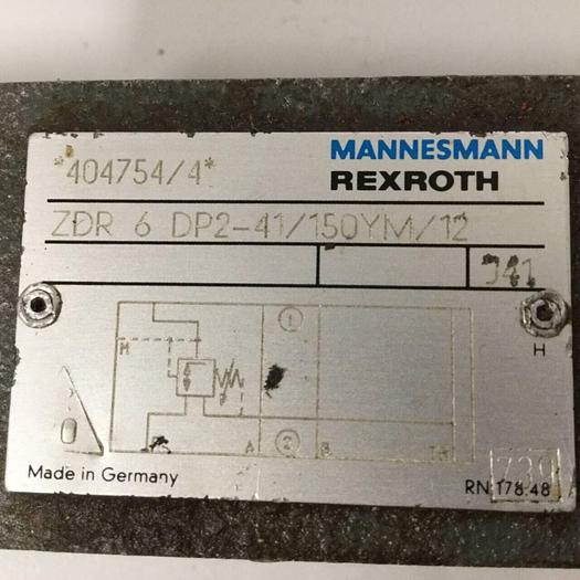 Used MANNESMANN REXROTH Hydraulic Valve ZDR6DP241150YM12 #90428