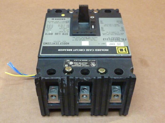 Used SQUARE D 20 Amp Circuit Breaker FAL360201212 USED