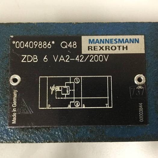 Used MANNESMANN REXROTH Valve ZDB 6 VA2-42/200V #90625