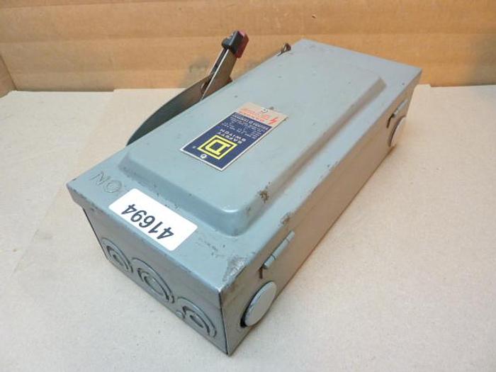 Used SQUARE D 30 Amp Safety Disconnect Switch H361 E1 Used
