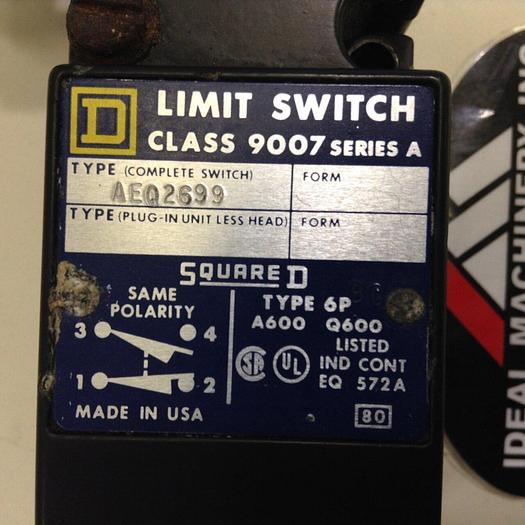 Used SQUARE D Limit Switch 9007AEQ2699 #73625