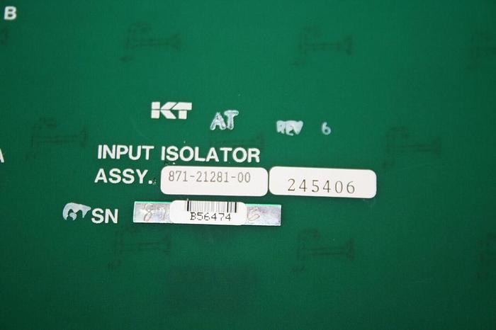 Used KT-SYNECTICS Input Isolator Board 871-21281-00 Used