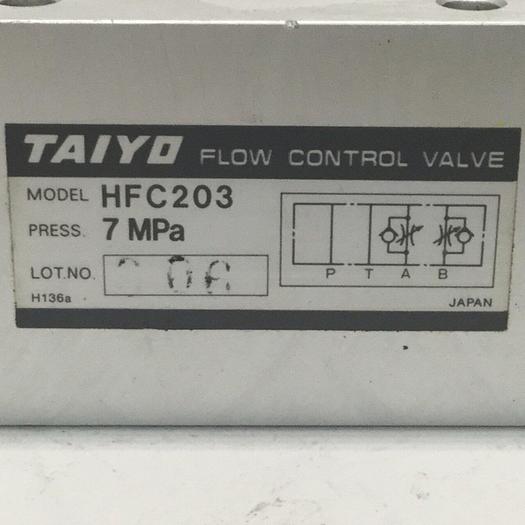 Used TAIYO Flow Control Valve HFC203 #105267