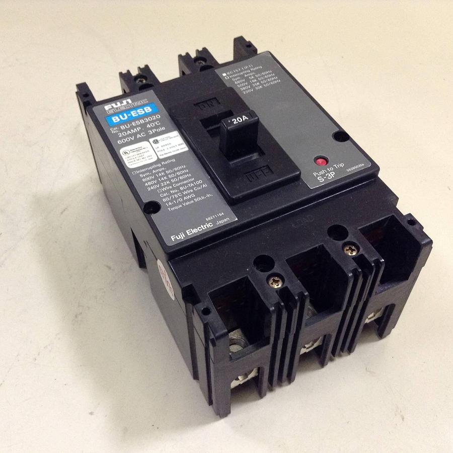Used FUJI ELECTRIC 20 Amp Circuit Breaker BU-ESB3020 Used