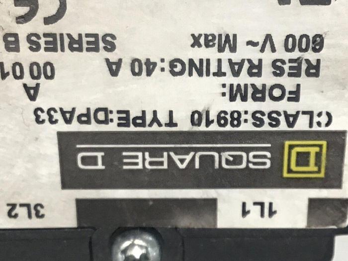 Used SQUARE D Definite Purpose Contactor 8910-DPA33 #119087