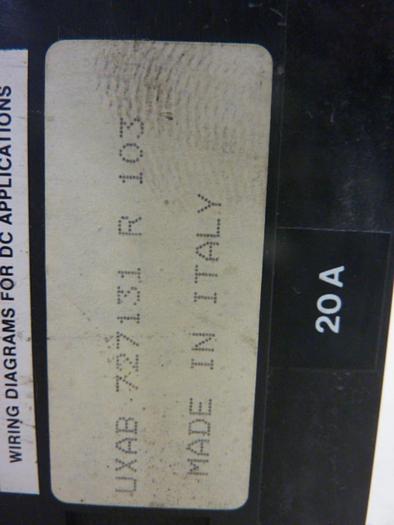 Used ABB 20 Amp Circuit Breaker UXAB 727131 R 103 #63158