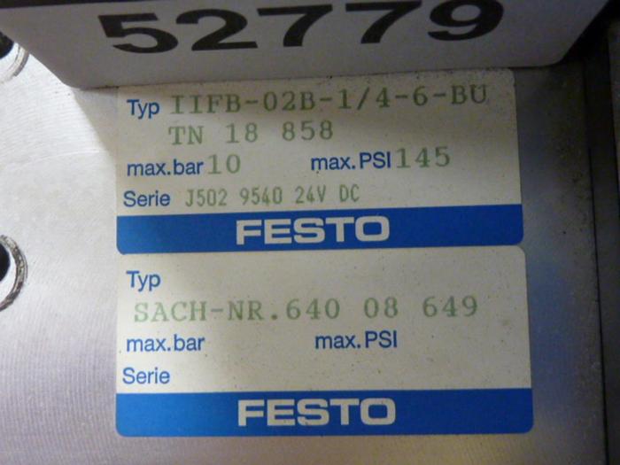Used FESTO Control Block / Valve Terminal IFB8-02 #52779