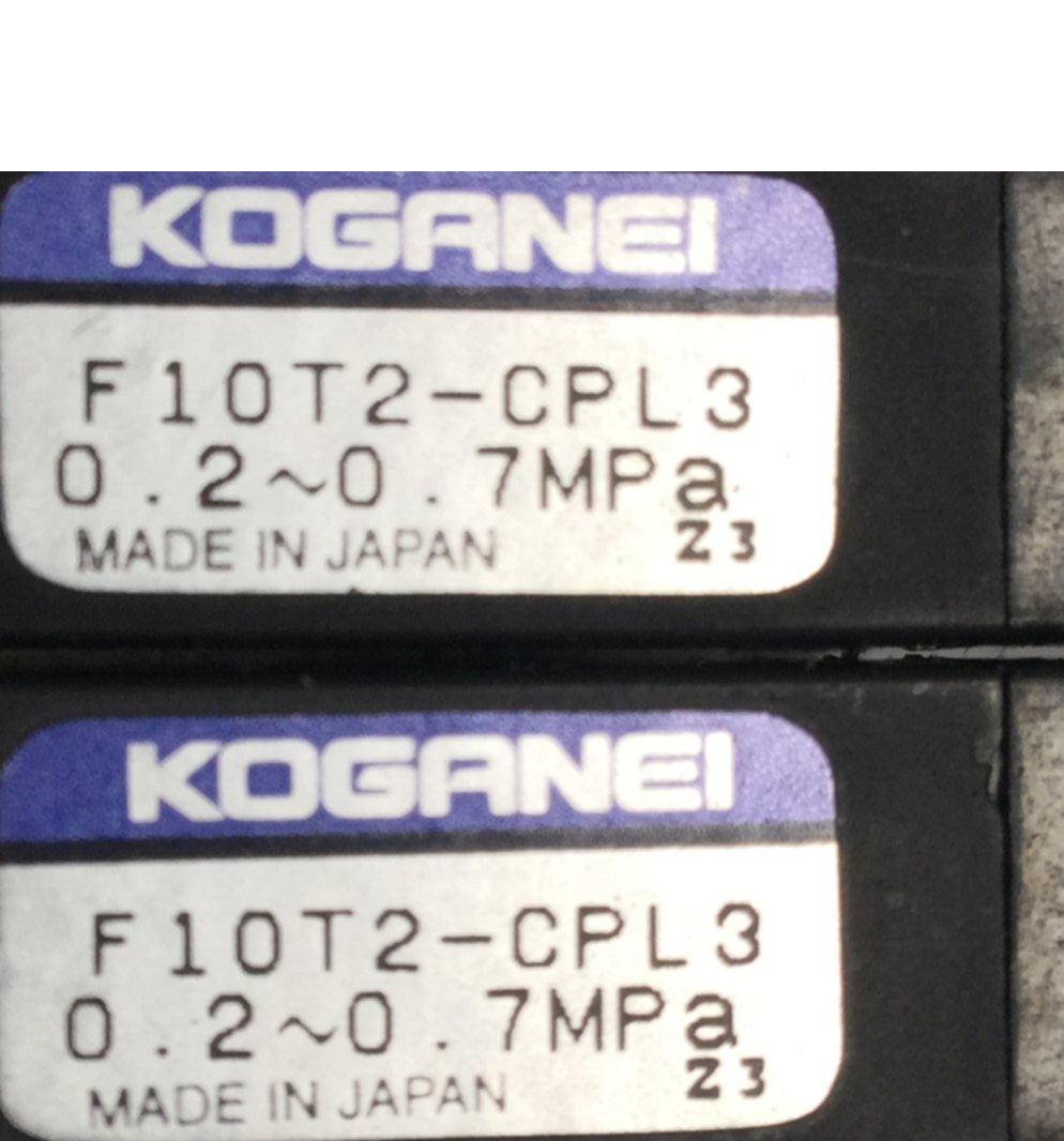 Used KOGANEI Manifold w/ Valves F10M10AJ USED
