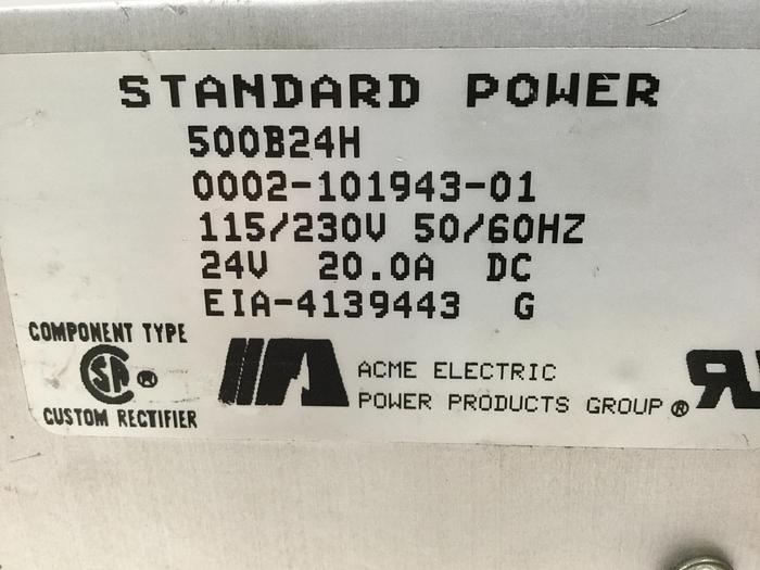 Used ACME ELECTRIC Power Supply 500B24H Used