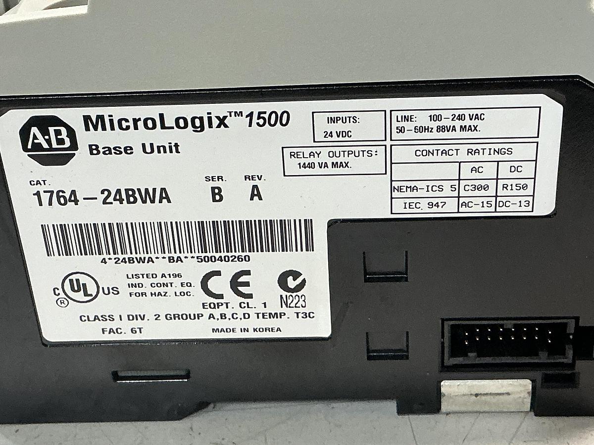 Used ALLEN BRADLEY 1764-24BWA SER B