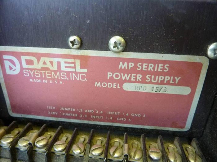 Used DATEL Power Supply MPD 15/3 #5803
