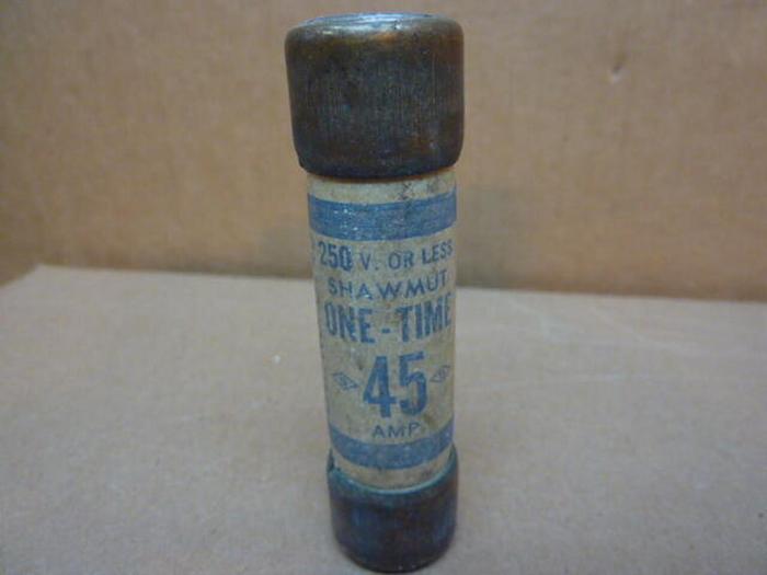 Used SHAWMUT 45 Amp Fuse OT45 #33664