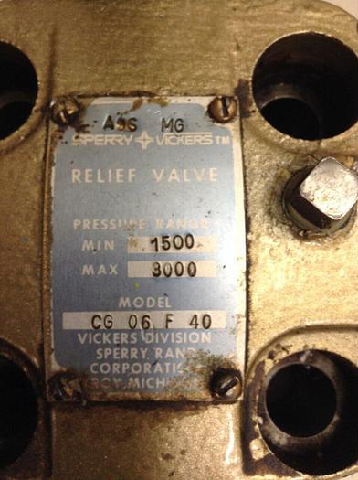 Used VICKERS Relief Valve CG06F40 #68325