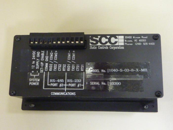 Used STATIC CONTROLS CORP Operator Interface 1040-S-03-8-X-MB #63097