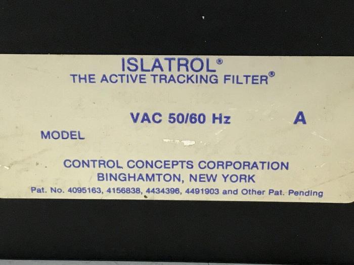 Used ISLATROL Active Tracking Filter I-105 #123509