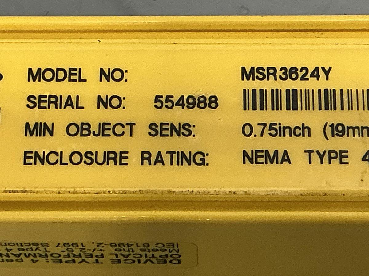 Used BANNER ENGINEERING MSR3624Y