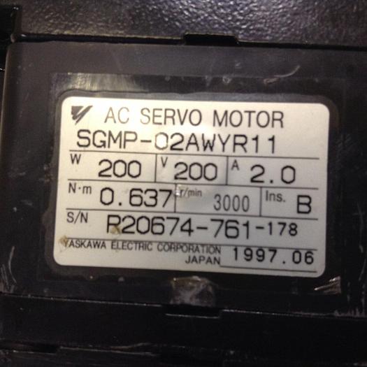Used YASKAWA AC Servo Motor SGMP-02AWYR11 Used