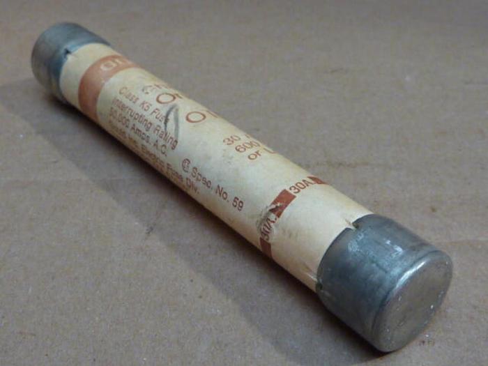 Used GOULD / SHAWMUT 30 Amp Fuse OTS30 #33649
