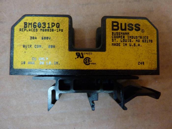 Used BUSSMANN Fuse Holder BM6031PQ #24799 SCRAPPED /DNL