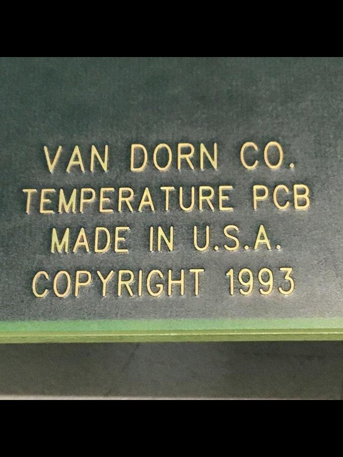 Used VAN DORN Temperature Circuit Board PC330-021 330-021 #126726