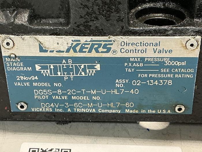 Used VICKERS DG4V-3-6C-M-U-HL7-60