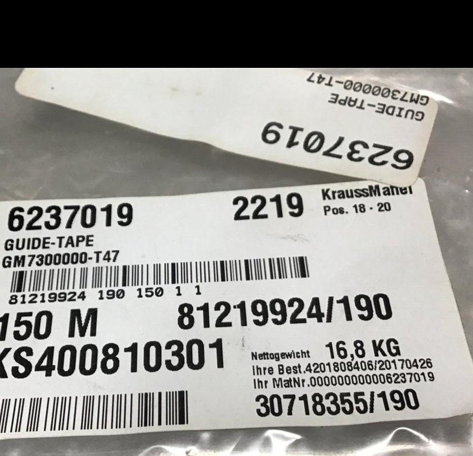 Used KRAUSS MAFFEI Tape 6237019 USED