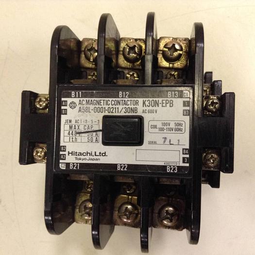 Used HITACHI AC Magnetic Contactor K30N-EPB #78485