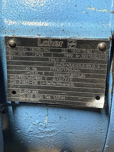 Used LOHER Motor KNGA-180MB-04C #116766