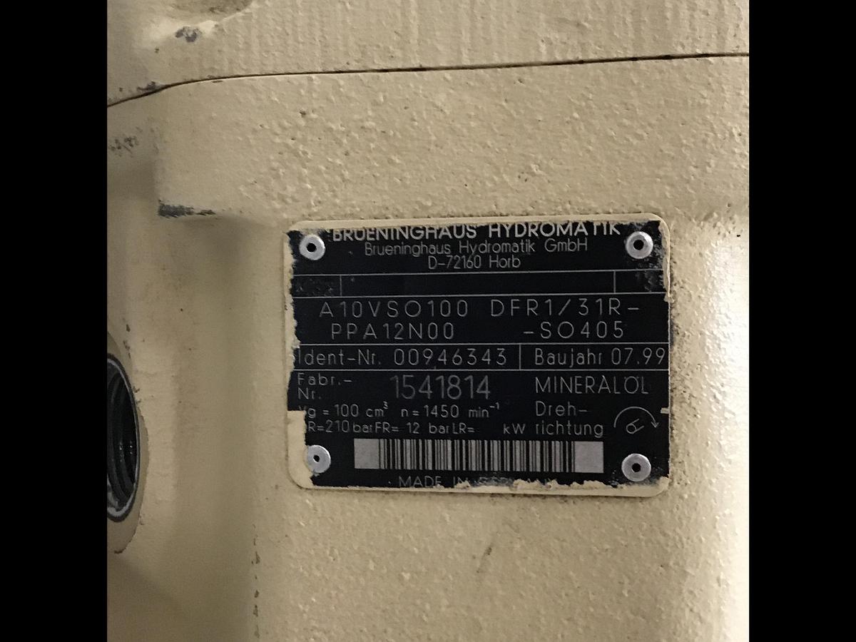 Used BRUENINGHAUS HYDRAULIK A10VSO100 DFR1/31R Hydraulic Pump Used #143129