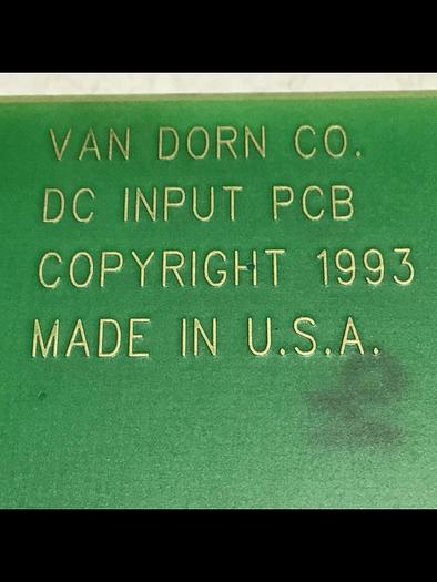 Used VAN DORN DC Input Board 330037 PC330-037 Used