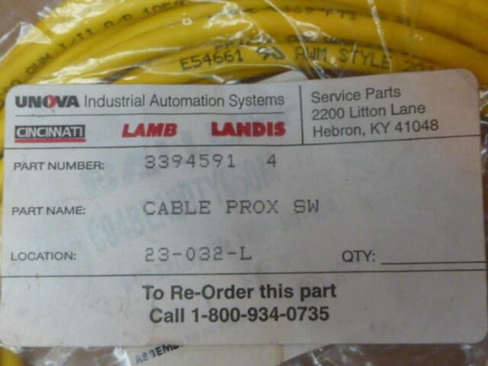 Used CINCINNATI MILACRON Cable 3394591   4 #31697