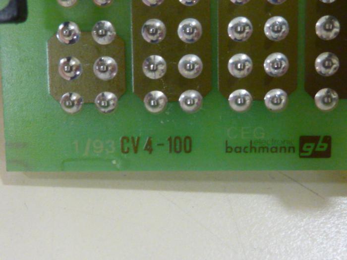Used BACHMANN ELECTRONIC Circuit Board CV4 #54437