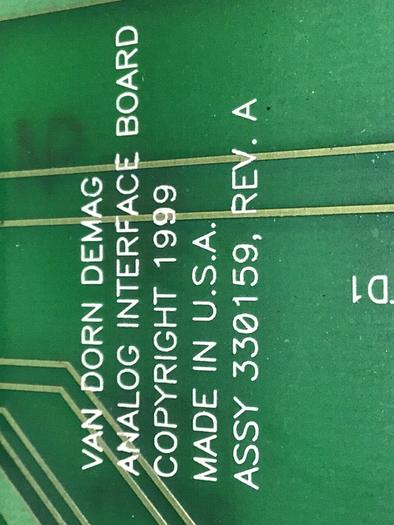 Used VAN DORN Analog Interface Board 330159 PC330-159 330-159 USED #141744