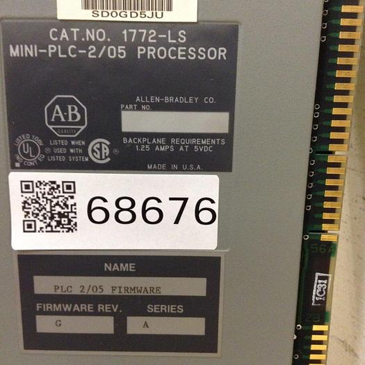 Used ALLEN BRADLEY Mini-PLC-2/05 Processor 1772-LS SER A #68676