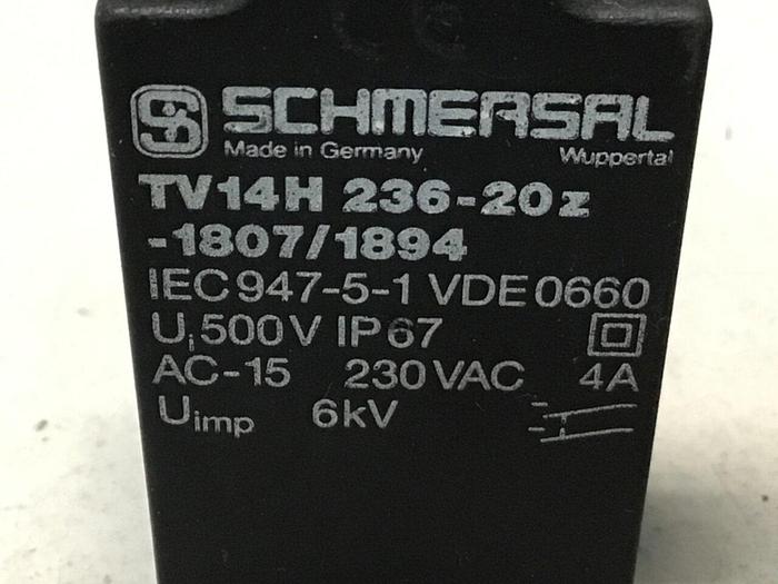 Used SCHMERSAL Limit Switch TV14H 236-20Z-1807/1894 #121929