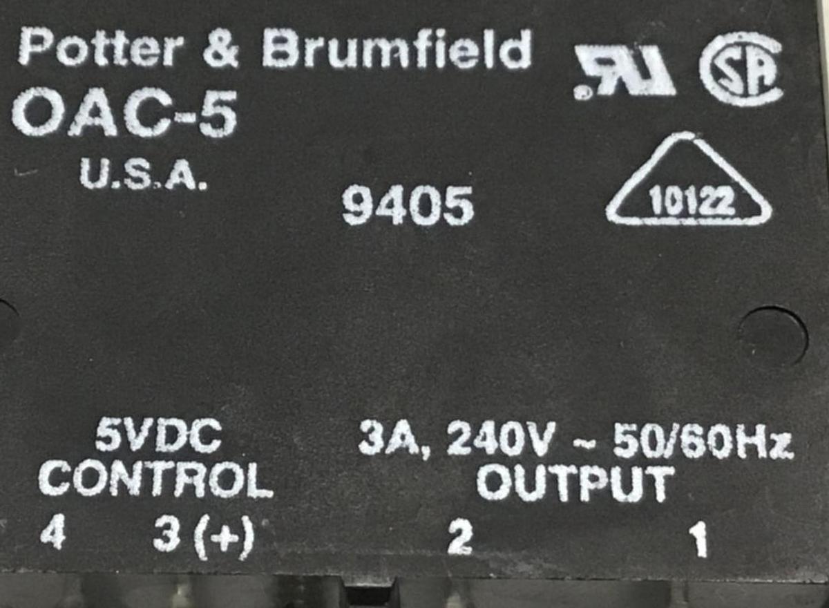 Used POTTER & BRUMFIELD AC Output Module OAC-5 USED