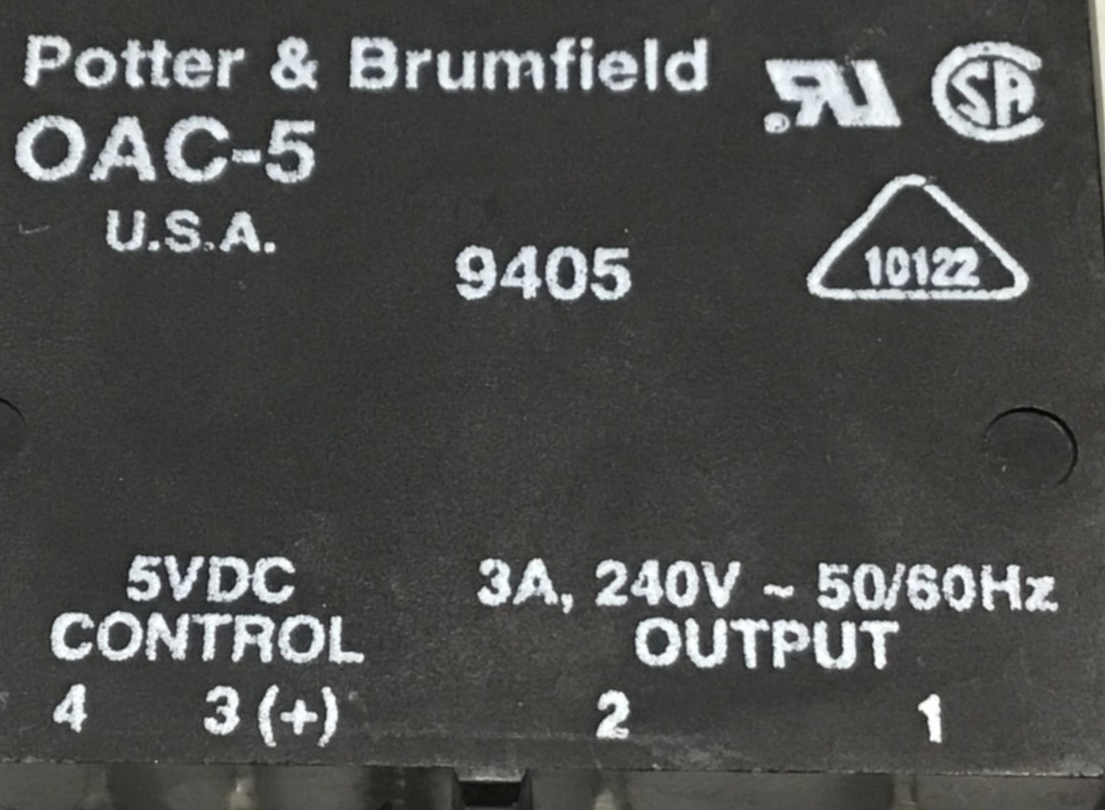 Used POTTER & BRUMFIELD AC Output Module OAC-5 USED