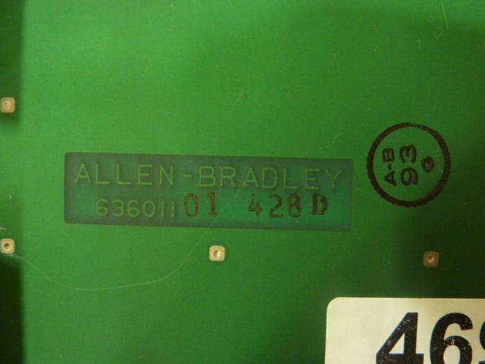 Used ALLEN BRADLEY Chassis Board 636011 #46966 DNL SCRAPPED