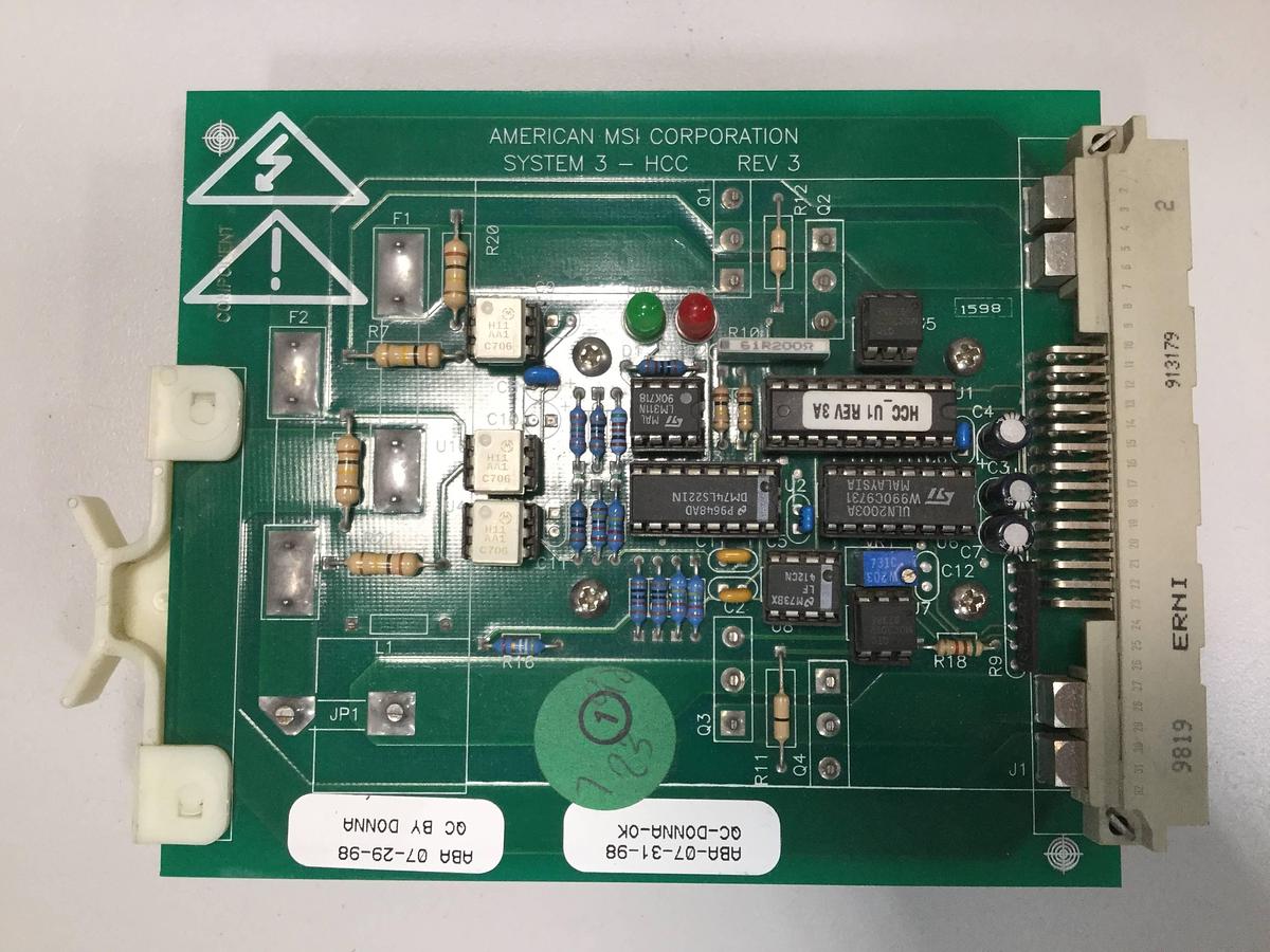 Used AMERICAN MSI System 3 Heater Control Card 3000.020.085 Used