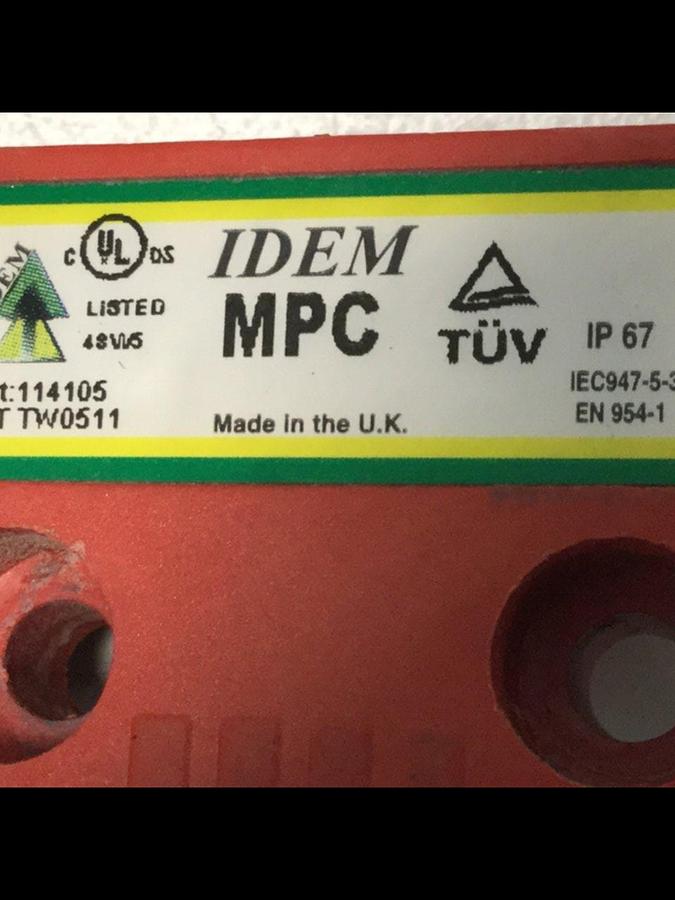 Used IDEM SAFETY SWITCHES Coded Miniature Switch 114105 USED